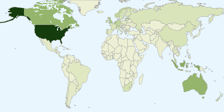 John Chang video viewers by country