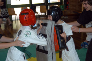 Sparring Karate kids