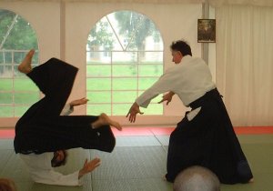Finishing stance for kokyu nage (Aikido)