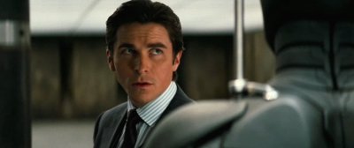 Christian Bale as the Dark Knight